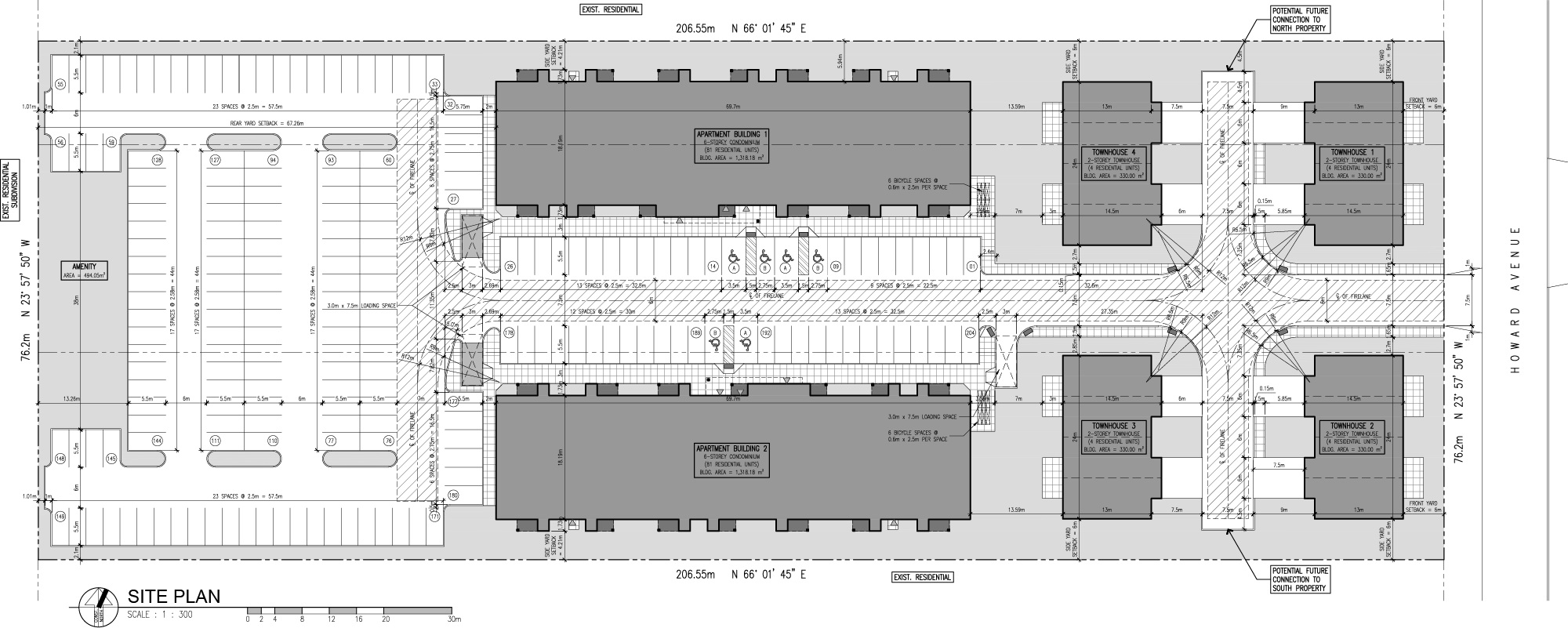 Architectural site plan of the Astoria South Windsor development